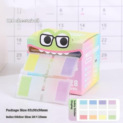 128 Bleche/Box Schubladen-Stil Ausziehbare Perl glanz papier Klebrig Transparent Bunte Markierung notizen Memo Pad Hinweis-Kennzeichnung Zubehör von hiwhale