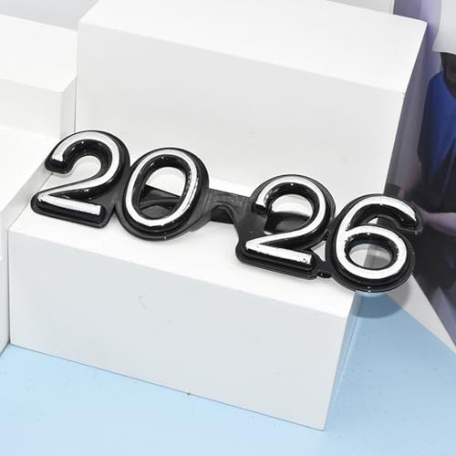 2026 Anzahl Brillen 2026 Frohes Neues Jahr Brille Diamant Glitter Sonnenbrille Cosplay Prop Xmas Party Dekoration Lustige Gläser von hiwhale