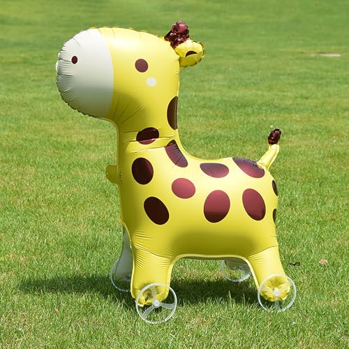 4D Cartoon Folie Luftballons Elefanten Stand Walking Ballon mit Rad für Kinder Geburtstags party Dekoration Baby Dusche von hiwhale