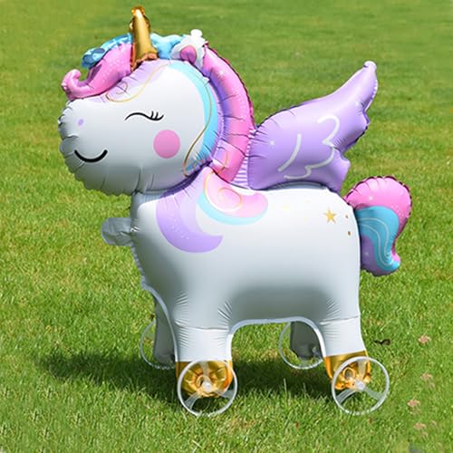 4D Cartoon Folie Luftballons Elefanten Stand Walking Ballon mit Rad für Kinder Geburtstags party Dekoration Baby Dusche von hiwhale