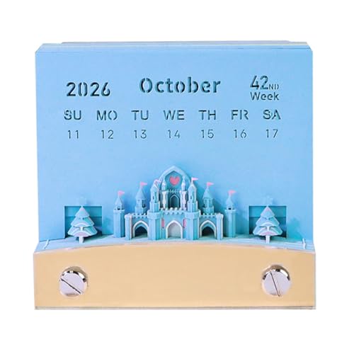 Zeitteil kalender 2026, 3D-Schreibtischkalender mit LED-Licht, Kreatives Riesenrad-Papier schnitzerei Kunst memo, DIY-Notizen Notizblock für Weihnachts dekoration von hiwhale