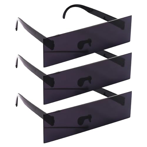 hiwhale 1/3Pcs Spaß Schwarz Rechteck Rahmen Sonnenbrille Flache Sonnenbrille Party Cosplay Brille Unisex Sonnenbrille Kreative Kostüm Requisiten hiwhale 1/3Pcs Spaß Schwarz Rechteck Rahmen Sonnenbrille Flache Sonnenbrille Party Cosplay Brille Unisex Sonnenbrille Kreative Kostüm Requisiten von hiwhale