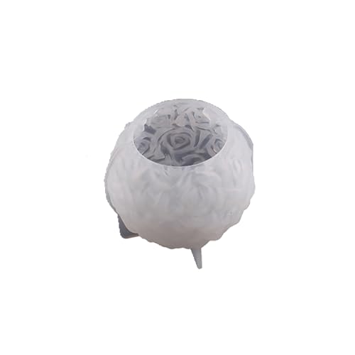 hiwhale 3D Blumen Kugel Kerze Silikon Form Rose Gänseblümchen Blumen Kugel Duft Kerze Seife Formen von hiwhale