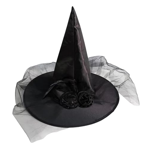 hiwhale Einteilige Halloween Cosplay Hexenhut, Mesh Floral, Gothic Queen Kleidung, Barock Ankleide Accessoires, Make-up Party Ball Hut hiwhale Einteilige Halloween Cosplay Hexenhut, Mesh Floral, Gothic Queen Kleidung, Barock Ankleide Accessoires, Make-up Party Ball Hut von hiwhale
