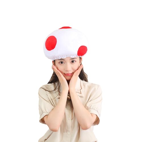 hiwhale Festival Pilz Plüsch Hut Augen fang Neuheit Kopfstück Cosplay Thema Party Kopf bedeckung Rollenspiele Fotografie Hut Geschenke von hiwhale