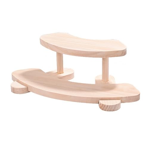 hiwhale Holz Display Riser Stand, 2/3 Tier Parfüm Stand, Parfüm Organizer für Kommode, Display Regal für Köln, Gewürz Regal, Figruine, Cupcake von hiwhale