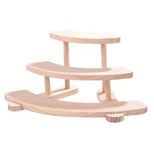 hiwhale Holz Display Riser Stand, 2/3 Tier Parfüm Stand, Parfüm Organizer für Kommode, Display Regal für Köln, Gewürz Regal, Figruine, Cupcake von hiwhale