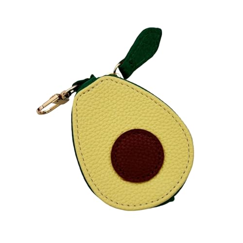 hiwhale Niedliche Mini-PU-Leder Avocado-Form Aufbewahrung Geldbörse Schlüssel anhänger Ohrhörer Aufbewahrung tasche von hiwhale