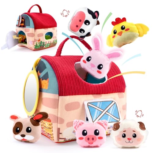 hiwhale Nutztiere Babys pielzeug Überraschung scheune mit Kuscheltieren, Montessori Sensorisches Entwicklungs Spielzeug, tragbares Lernspiel Zeug für Kleinkinder 1-3 Jahre altes Mädchen hiwhale Nutztiere Babys pielzeug Überraschung scheune mit Kuscheltieren, Montessori Sensorisches Entwicklungs Spielzeug, tragbares Lernspiel Zeug für Kleinkinder 1-3 Jahre altes Mädchen von hiwhale