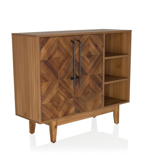 hjh LIVING Kommode aus Holz mit Fischgrät-Optik SANTJAGO Wood L Kommode mit 2 Türen und 3 offene Fächer, Aufbewahrungsschrank 95 x 32 x 79,5 cm hjh LIVING Kommode aus Holz mit Fischgrät-Optik SANTJAGO Wood L Kommode mit 2 Türen und 3 offene Fächer, Aufbewahrungsschrank 95 x 32 x 79,5 cm von hjh LIVING