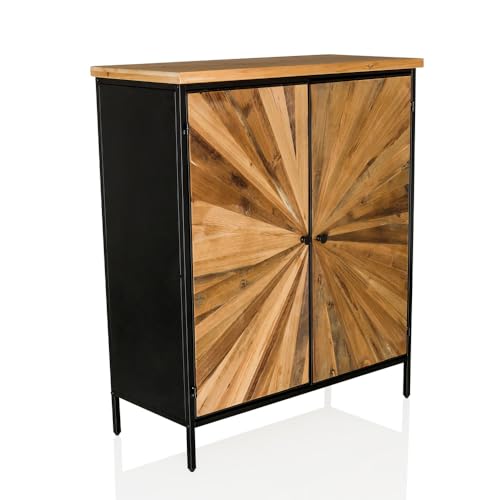 hjh LIVING Kommode aus massivem Holz, Doppeltüre SANTJAGO Black Sun XL Hochschrank für Wohnzimmer Schlafzimmer Flur, Aufbewahrungsschrank 80 x 34,5 x 94 cm hjh LIVING Kommode aus massivem Holz, Doppeltüre SANTJAGO Black Sun XL Hochschrank für Wohnzimmer Schlafzimmer Flur, Aufbewahrungsschrank 80 x 34,5 x 94 cm von hjh LIVING