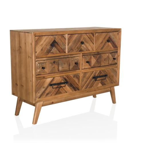 hjh LIVING Sideboard aus Holz mit Fischgrät-Optik SANTJAGO Wood XL Kommode mit 7 Schubladen für Wohnzimmer Schlafzimmer Flur, Aufbewahrungsschrank 97 x 33,5 x 72,5 cm hjh LIVING Sideboard aus Holz mit Fischgrät-Optik SANTJAGO Wood XL Kommode mit 7 Schubladen für Wohnzimmer Schlafzimmer Flur, Aufbewahrungsschrank 97 x 33,5 x 72,5 cm von hjh LIVING