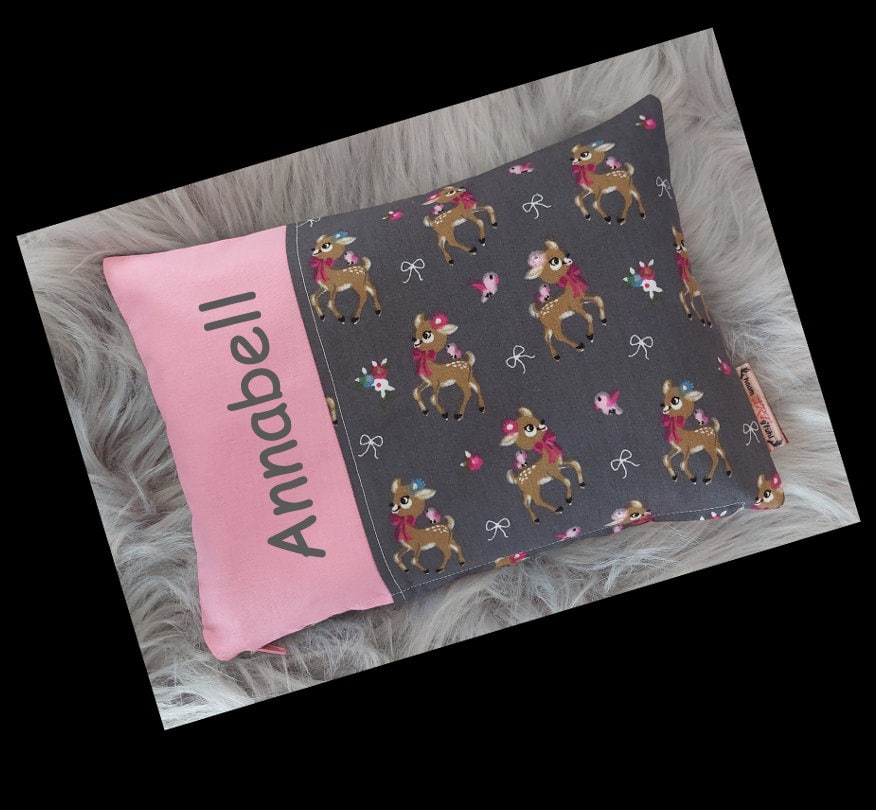 Bio Körnerkissen Personalisierbar Mit Name & Inlett, 2 Größen, Kirschkernkissen, Rapskissen, Dinkelkissen, Wärmekissen, Rehkitz Bio Körnerkissen Personalisierbar Mit Name & Inlett, 2 Größen, Kirschkernkissen, Rapskissen, Dinkelkissen, Wärmekissen, Rehkitz von hoamARTgfuehl