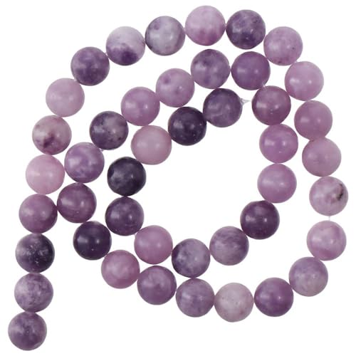 hobbyhub 47 Stück 8 mm polierte glatte lila Lepidolith-Perlen für Armband Halskette DIY Schmuckherstellung, natürliche Edelstein-Perlen, Halbedelstein-Perlen, runde lose Perlen hobbyhub 47 Stück 8 mm polierte glatte lila Lepidolith-Perlen für Armband Halskette DIY Schmuckherstellung, natürliche Edelstein-Perlen, Halbedelstein-Perlen, runde lose Perlen von hobbyhub