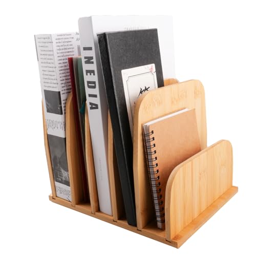 hocadon Briefhalter Schreibtisch Briefablage Holz Briefständer mit 5 Fächer Holz Dokument Holder Dokumentenhalter Schreibtischorganizer für Büro, Desk Organizer hocadon Briefhalter Schreibtisch Briefablage Holz Briefständer mit 5 Fächer Holz Dokument Holder Dokumentenhalter Schreibtischorganizer für Büro, Desk Organizer von hocadon