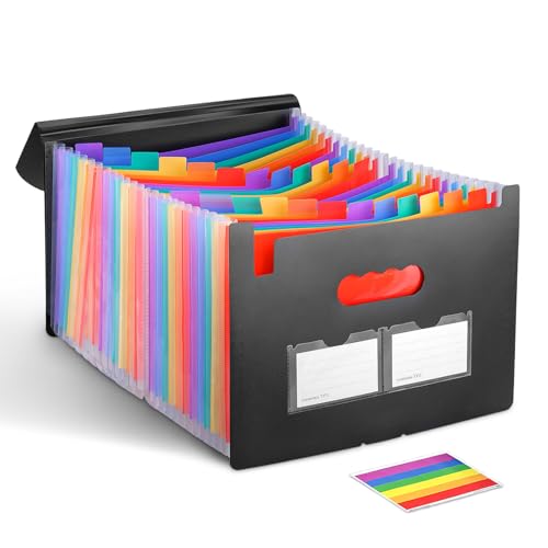 hocadon Dokumentenmappe A4 25 Fächer Ordnungsmappe Fächermappe Datei Organizer Sortiermappe Für Sammelmappe File Organizer Papier Organizer von hocadon