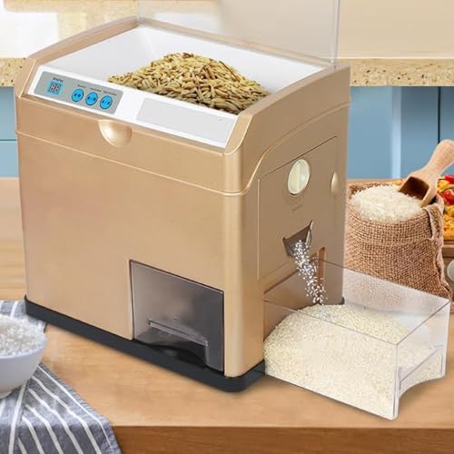 hocvseo Elektrische Reismühle Schälmaschine, 500W Automatischer Reiskleieabscheider, 30Kg / H Weizen-Getreide-Schälschäler, Für Hellbraunen Reis, Keim-Reis von hocvseo
