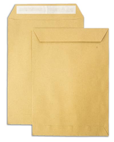 100x Versandtaschen DIN C5 braun peal&seal Klebestreifen ohne Fenster 229x162mm 80g/m2 100 Stück 100x Versandtaschen DIN C5 braun peal&seal Klebestreifen ohne Fenster 229x162mm 80g/m2 100 Stück von hoffnungsart