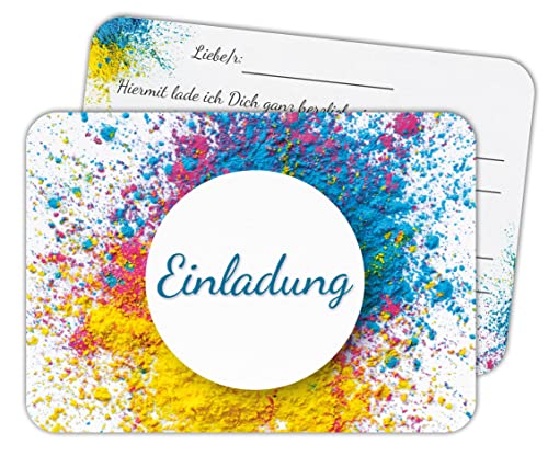 14 Einladungskarten zum Geburtstag für Teens und Kinder. Motiv: „HOLI“ – Farbenfrohe Karten im Qualitätsdruck zum Geburtstag, für Feiern, Partys und für besondere Anlässe. 14 Einladungskarten zum Geburtstag für Teens und Kinder. Motiv: „HOLI“ – Farbenfrohe Karten im Qualitätsdruck zum Geburtstag, für Feiern, Partys und für besondere Anlässe. von hoffnungsart