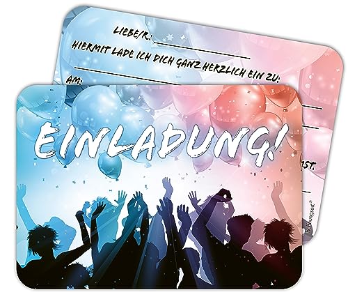 14 Einladungskarten zum Geburtstag oder Tanzpartys. Qualitätsdruck mit abgerundeten Ecken zum Geburtstag, für Feiern, Partys und für besondere Anlässe. 14 Einladungskarten zum Geburtstag oder Tanzpartys. Qualitätsdruck mit abgerundeten Ecken zum Geburtstag, für Feiern, Partys und für besondere Anlässe. von hoffnungsart