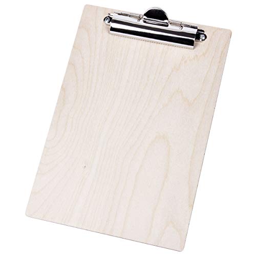 Klemmbrett Holz DIN A5 Edelstahl Klemme Clipboard Schreibunterlage Schreibplatte von holzalbum