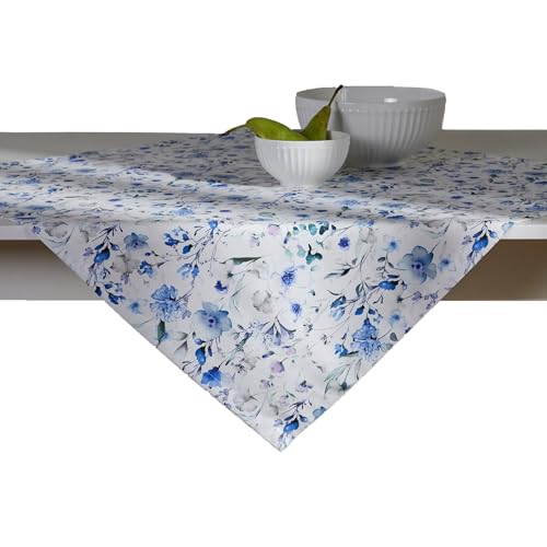 Home&You - Tischdecke Louisano 80x80cm, Blumendekor, Tischtuch, Abwaschbar, Pflegeleicht, für Garten, Party, Geburtstag, Hochzeit, Tischdekoration - Blau Home&You - Tischdecke Louisano 80x80cm, Blumendekor, Tischtuch, Abwaschbar, Pflegeleicht, für Garten, Party, Geburtstag, Hochzeit, Tischdekoration - Blau von home&you