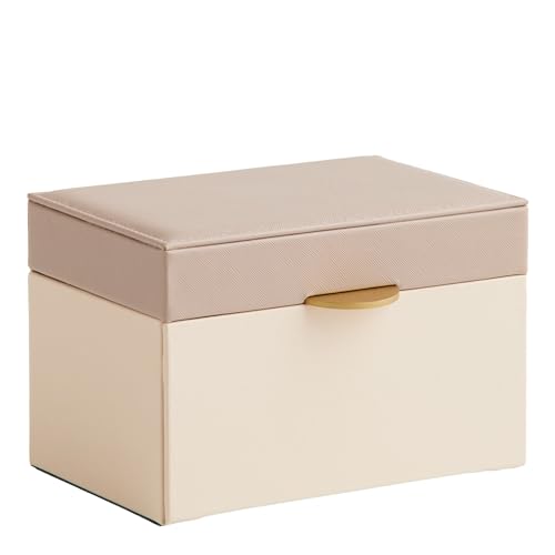 home&you - Schmuckkästchen Enorma, Schmuckbox, Aufbewahrung Schmuck, Schmuckschatulle, Organizer, Schmuckkoffer, Schmuckschachtel, Geschenkbox für Damen und Mädchen - Beige von home&you