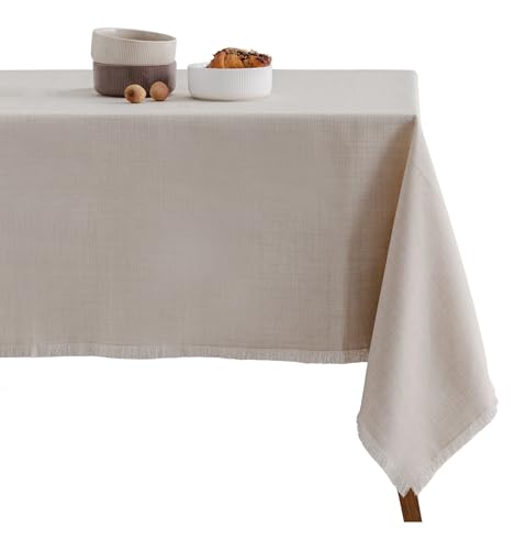 home&you - Tischdecke Arata 130x180cm, Gartentischdecke, Mitteldecke, Abwaschbar, Wasserabweisend, Leinenoptik, für Drinnen und Draußen, Geburtstag, Party, Hochzeit - Beige home&you - Tischdecke Arata 130x180cm, Gartentischdecke, Mitteldecke, Abwaschbar, Wasserabweisend, Leinenoptik, für Drinnen und Draußen, Geburtstag, Party, Hochzeit - Beige von home&you