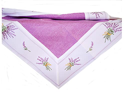 Mitteldecke Tischdecke 85x85cm Lavendel rosa lila Blumen Landhausstil 100% Polyester von homestyle4you
