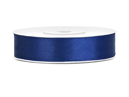 Satinband 25m x 6/12/25/38/50/100mm Geschenkband Schleifen (königsblau (granat), 12mm) von homestyle4you