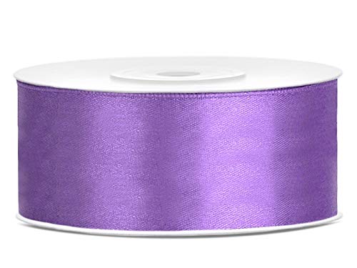 Satinband 25m x 6/12/25/38/50/100mm Geschenkband Schleifen (lila, 25mm) von homestyle4you