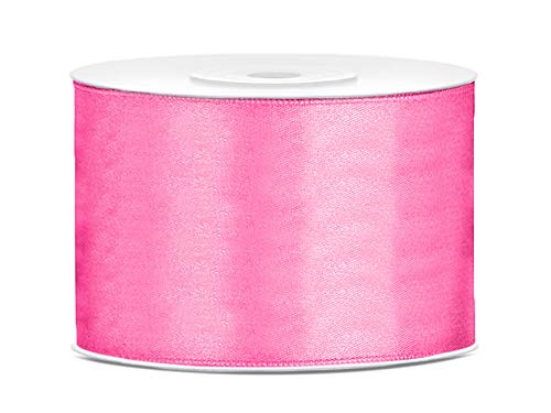Satinband 25m x 6/12/25/38/50/100mm Geschenkband Schleifen (rosa, 50mm) von homestyle4you