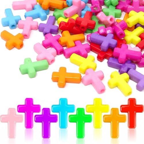 100 Stück winzige Kreuz-Abstandshalter-Perlen, Acryl, Vintage-Gebetsperlen für DIY-Armbänder, Halsketten, Schmuckherstellung, bunte lose Perlen für Festivals, Halloween, Weihnachten, Basteln 100 Stück winzige Kreuz-Abstandshalter-Perlen, Acryl, Vintage-Gebetsperlen für DIY-Armbänder, Halsketten, Schmuckherstellung, bunte lose Perlen für Festivals, Halloween, Weihnachten, Basteln von hongliang