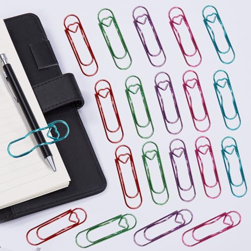 20 Stück Metall-Stifthalter-Clips für Notizbuch, bunt, Planer, Stifthalter und Büroklammern, Mehrzweck-Bleistift-Clips für Tagebuch, Planer, Büro, Schulbedarf (5 Farben) von hongliang