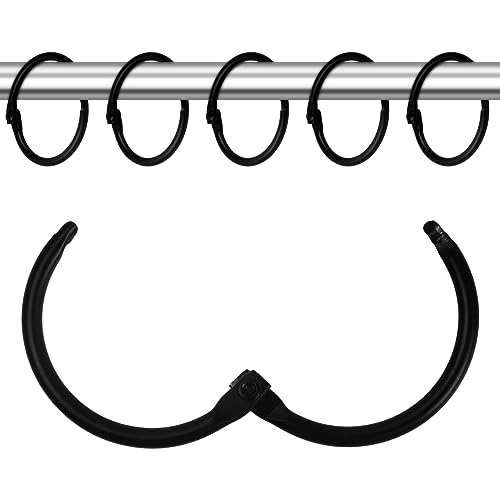 hongmo Ringbinder, 40 Stück Binder Ringes, Schwarz, Eisen, A4, 3 Löcher, 16 mm x 32 mm von hongmo