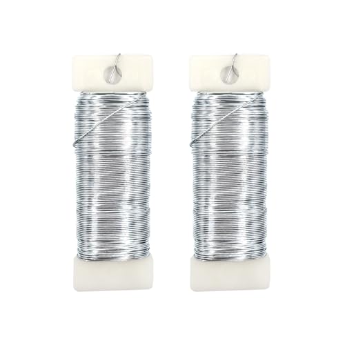 Honigo Blumendraht, Metall, 22 Gauge, silberfarben, 76 Yards/228eet, für Basteln, Gartenarbeit, Weihnachtskränze, Baumdekoration, Blumenarrangement, Hochzeit DIY Honigo Blumendraht, Metall, 22 Gauge, silberfarben, 76 Yards/228eet, für Basteln, Gartenarbeit, Weihnachtskränze, Baumdekoration, Blumenarrangement, Hochzeit DIY von honigo