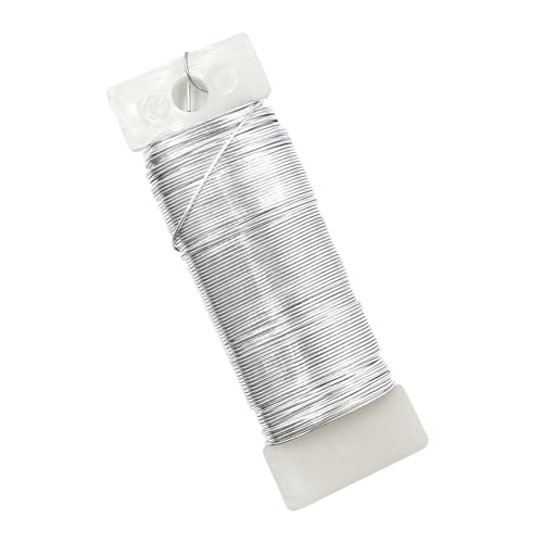 Honigo Silberfarbener Metall-Blumendraht, 26 Gauge, 100 m, für Handwerk, Gartenarbeit, Weihnachtskränze, Baumdekoration, Blumenarrangement, Hochzeit DIY Honigo Silberfarbener Metall-Blumendraht, 26 Gauge, 100 m, für Handwerk, Gartenarbeit, Weihnachtskränze, Baumdekoration, Blumenarrangement, Hochzeit DIY von honigo