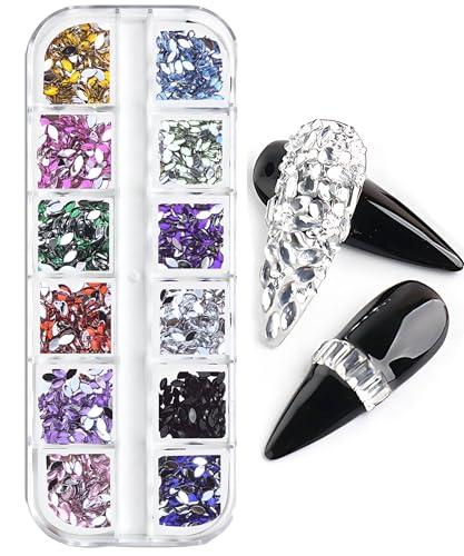 3D-Nagelkunst-Strasssteine, 3 mm, Harz-Nageldiamanten, 12 Farben, flache Rückseite, Nagelkristall-Edelsteine für DIY, Kleidung, Schuhe, Taschen, Dekoration, Maniküre 3D-Nagelkunst-Strasssteine, 3 mm, Harz-Nageldiamanten, 12 Farben, flache Rückseite, Nagelkristall-Edelsteine für DIY, Kleidung, Schuhe, Taschen, Dekoration, Maniküre von honselia