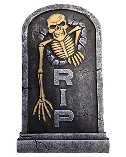 Horror-Shop Halloween Grabstein mit heraus greifendem Skelett 55 cm von Horror-Shop