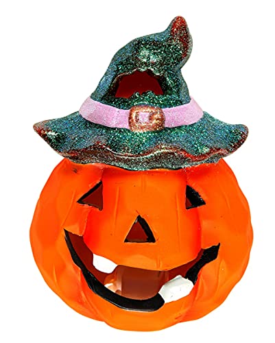 Halloween Keramik Kürbis mit LED Beleuchtung 12 x 9 cm von horror-shop