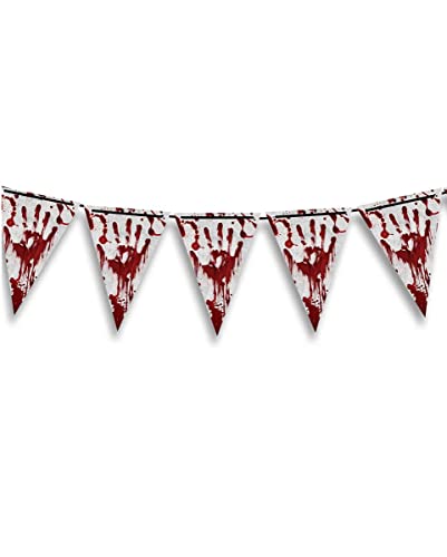 horror-shop Blutbad Halloween Party Kunststoff Wimpel Girlande von Horror-Shop