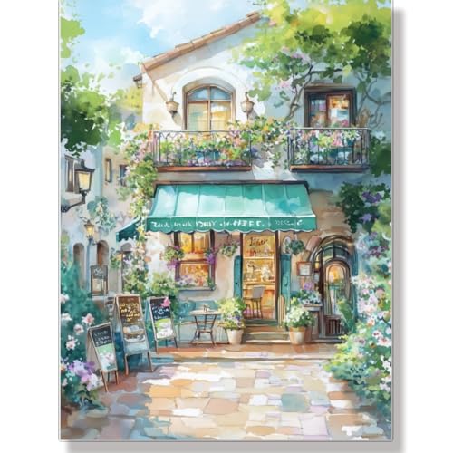 hoshiron Malen nach Zahlen Erwachsene Landschaft, Paint by Numbers Set Inklusive Leinwand/Pinsel/Acrylfarbe für Adult Anfänger - 30x40cm (Ohne Rahmen) Landschaft 02 von hoshiron