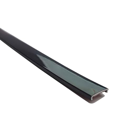 5m Kantenumleimer Selbstklebend Kantenschutz Umleimer Furnierklebeband Kein Aufbügeln, U-Form TPE Möbelkantenband, selbstsichernde Furnier-Randschiene(Bright black,10mm) von hothuimin