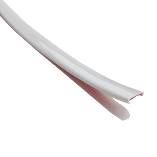 5m Kantenumleimer Selbstklebend Kantenschutz Umleimer Furnierklebeband Kein Aufbügeln, U-Form TPE Möbelkantenband, selbstsichernde Furnier-Randschiene(Bright white,10mm) von hothuimin