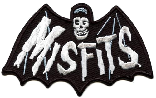 Aufnäher "The Misfits Fledermaus", 9 x 6 cm, zum Aufbügeln von hotrodspirit