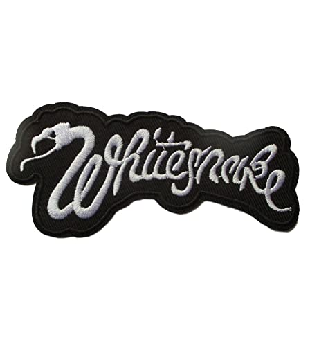 Hotrodspirit – Aufnäher der Gruppe Whitesnake Schwarz und Weiß 11,5 x 5 cm Hard Rock Roll Aufnäher zum Aufbügeln, Aufbügler von hotrodspirit
