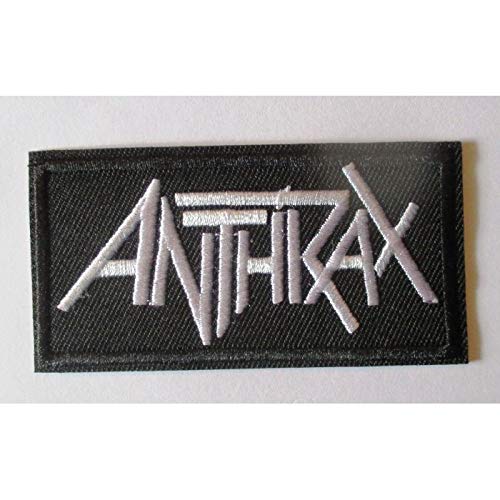 hotrodspirit - Patch Gruppe Anthrax, Schwarz und Weiß, 8 x 4 cm, Rot, zum Aufbügeln, Hard Rock von hotrodspirit