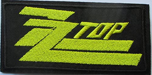 hotrodspirit - Aufnäher zum Aufbügeln, zztop ZZ Top, Schwarz und Gelb, 10,5 x 5 cm, Logo Gruppe Rockabilly von Homry