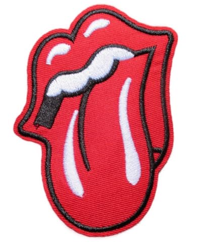 hotrodspirit - Aufnäher Stones Mund Zunge Rot Logo Gruppe 9 x 7 cm Hard Rock Roll Aufnäher zum Aufbügeln hotrodspirit - Aufnäher Stones Mund Zunge Rot Logo Gruppe 9 x 7 cm Hard Rock Roll Aufnäher zum Aufbügeln von hotrodspirit