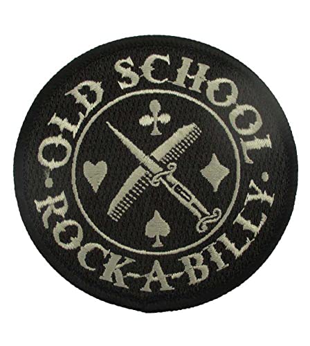 hotrodspirit - Old School Rockabilly 8 cm rumble59 Barber Style Patch Aufnäher Aufbügler von hotrodspirit